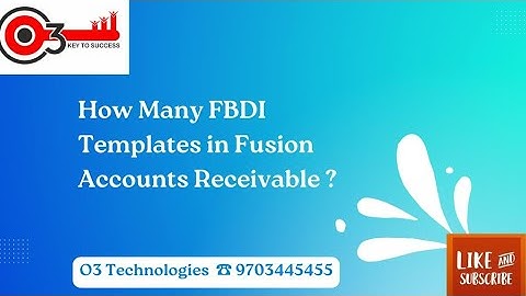 How many FBDI Templates in Fusion Accounts Receivable#o3technologies #interviewquestions