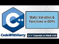 Static data members  methods in c oops  c tutorials for beginners 24