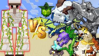 Mutant Iron Golem vs All Mowzies Mobs Battle in  1.20 JAVA Minecraft