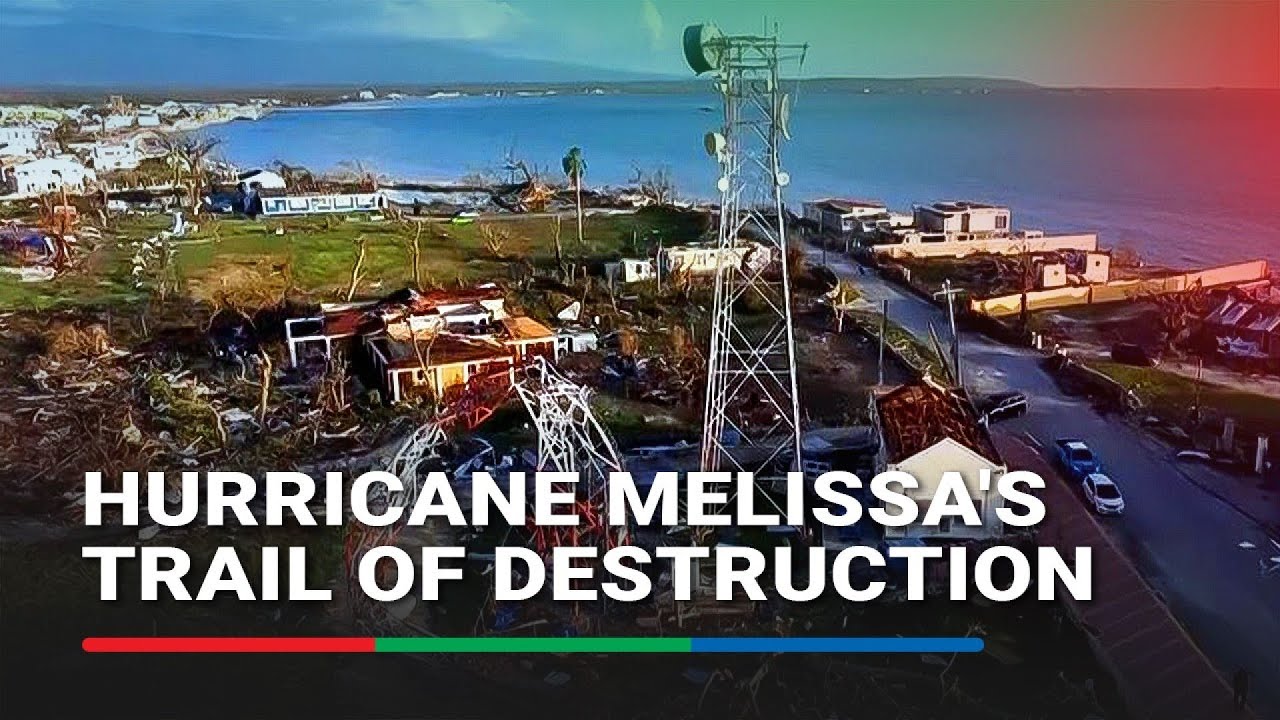 Drone footage shows trail of destruction left by Hurricane Melissa in Jamaica's Black River
