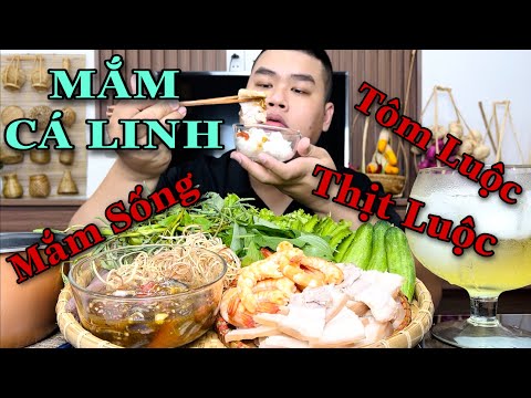 Video Tôm Luộc, Thịt Luộc Chấm Mắm Cá Linh Sống Kèm Mẹt Rau... - youtube