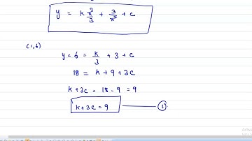 Integration - Chapter 9 - Exercise 9B - Problem 4 - A curve is such that dy/dx=kx^2-6/x^3
