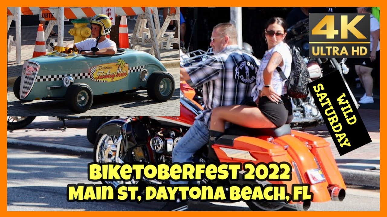 Biketoberfest 2022 4K Daytona Beach Main St Wild Saturday
