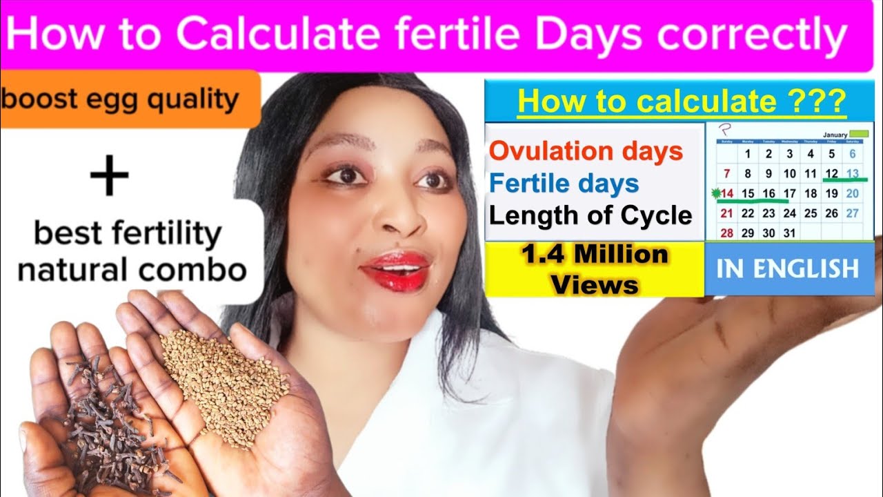 How to Calculate FERTILE DAYS fertility foods+boost Egg quality even 45