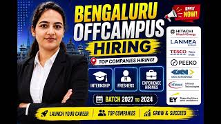 Bangalore Hiring | Freshers & Experienced | AI/ML, Software Engineer, Java, Python, Testing & More