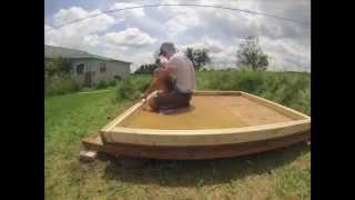 A time lapse video of a 6X6 Sauna exterior being built.