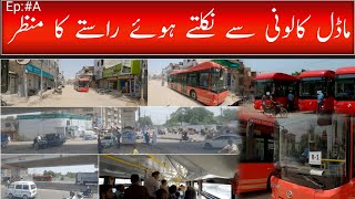 Red Line R1 People's Bus Service Route Street View Going to Tower From Malir Model Colony Karachi #A screenshot 5