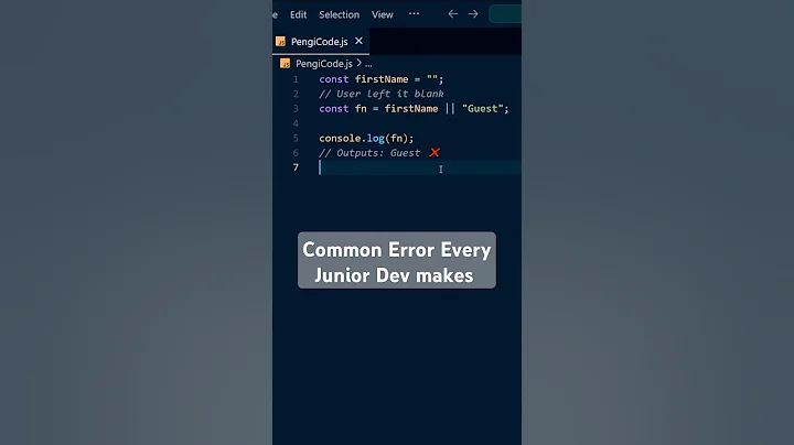 Common Bug Every Junior Dev Makes in JavaScript! #code #coding #javascript #vscode #programming