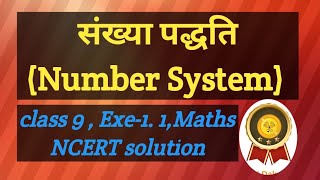 Class9 Maths Chapter-1 Sankhya Paddhati | Number System 9th Math, Ex1.1 NCERTsolution by Deepika mam