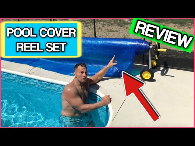 VINGLI 21 Feet Pool Cover Reel Set for In ground Swimming Pool
