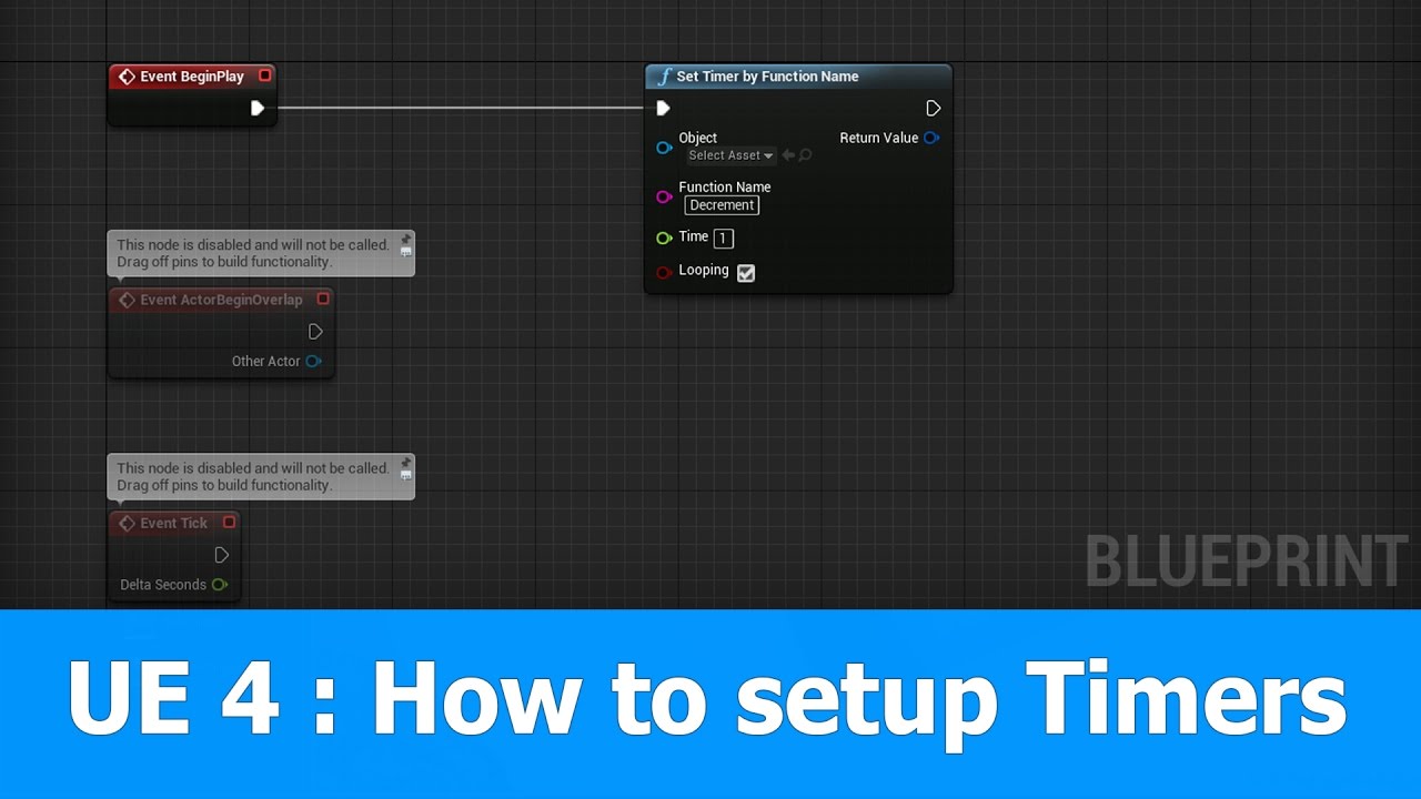 Ue4 How To Use Timers In Blueprints Of Unreal Engine 4 Youtube