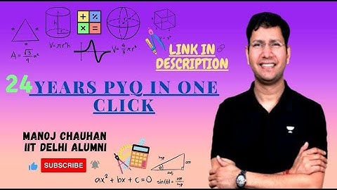 IIT ADVANCE PAPER || 24 YEARS PYQ || MC SIR|