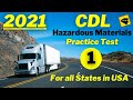 2021 CDL HAZMAT PRACTICE TEST PART 1 (Questions & Answers)