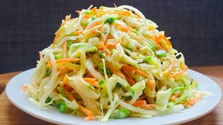 I eat this cabbage salad for dinner every day and burn belly fat quickly! healthy recipes