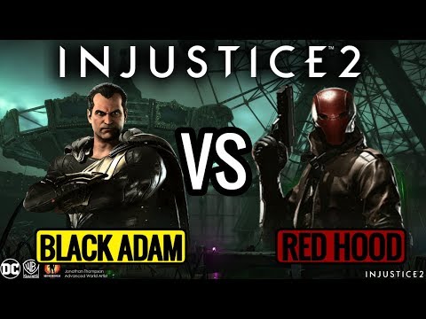 INJUSTICE 2 - BLACK ADAM VS RED HOOD ONLINE!