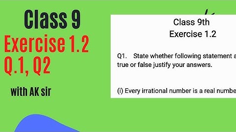Class 9th mathematics, exercise 1.2 , Q1 and Q2.