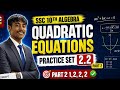 SSC 10th Algebra | Quadratic Equations Practice Set 2.2 (Part 2) 🔥 Step-by-Step Solutions | GG SIR