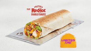 new Taco Bell  Franks Redhot Diablo Crispy Chicken Burrito  Franks Redhot Diablo Sauce Review