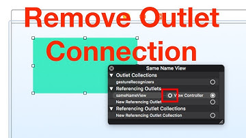 Remove References Connections From Outlet In Xcode
