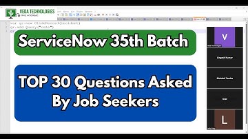 ServiceNow Demo | TOP 30 Questions Asked By Job Seekers |  By Veda Technologies