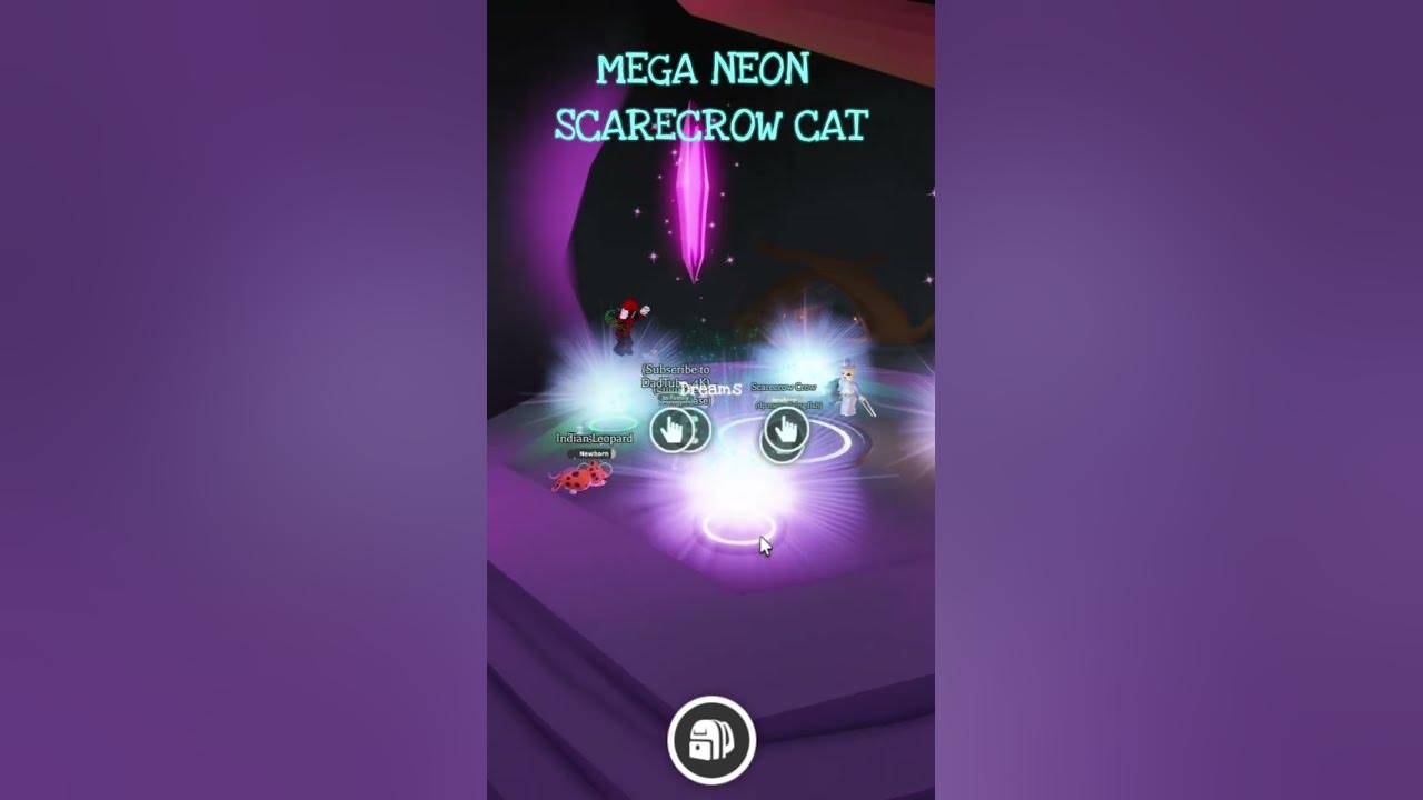 Mega Neon Scarecrow Cat in Adopt Me! #roblox #gaming #adoptme #shorts