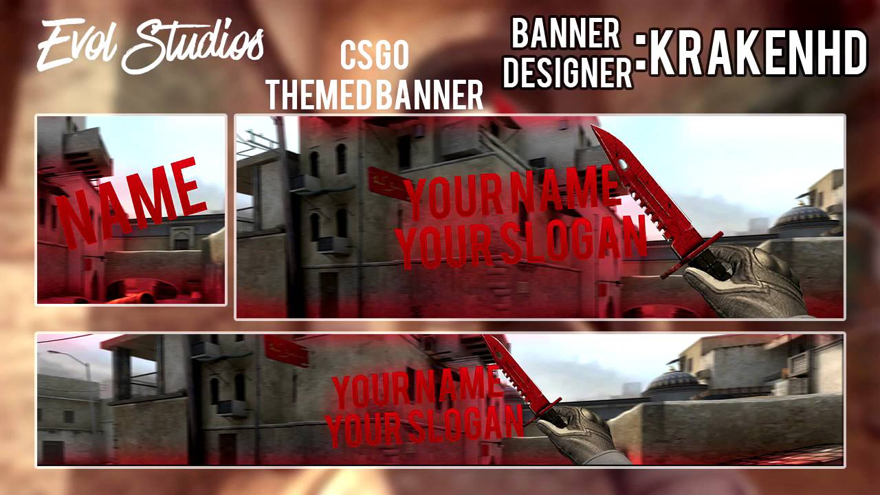 Free Csgo Youtube Banner Logo Twitter Header Template Youtube