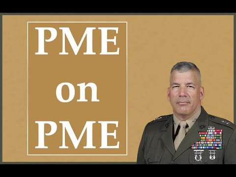 Major General Mullen's PME on PME