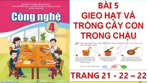 CÔNG NGHỆ 4: BÀI 5: GIEO HẠT VÀ TRỒNG CÂY CON TRONG CHẬU
