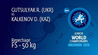 Repechage FS - 50 Kg: R. GUTSULYAK (UKR) Df. D. KALKENOV (KAZ), 6-4 Repechage FS - 50 Kg: R. GUTSULYAK (UKR) Df. D. KALKENOV (KAZ), 6-4
