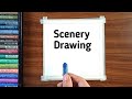 How to draw nature drawing | Oil pastel drawing for beginners | Drawing of nature | menggambar