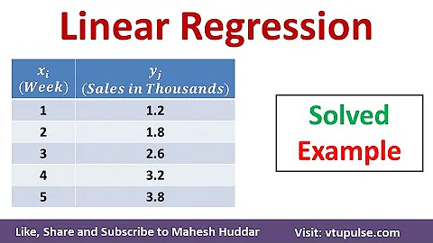 Linear Regression Algorithm – Solved Numerical Example in Machine Learning by Mahesh Huddar