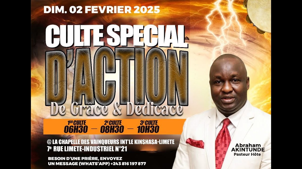 CULTE D'ACTION DE GRACE 21JOURS DE JEUNE ET PRIERE ET DU MOIS DE ...