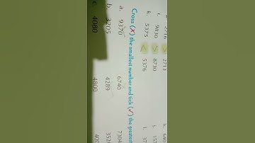 Cross x smallest number and tick ✔️ the greatest number