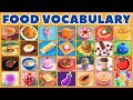 100 FOOD VOCABULARY IN ENGLISH - FRUITS - VEGETABLES - DRINKS
