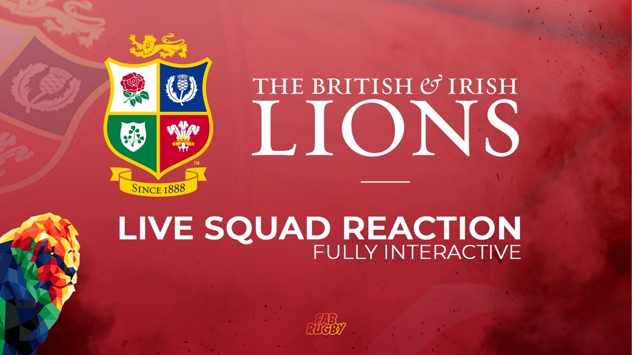 British lions squad announcement live