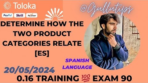 Determine how the two product categories relate [es] 0.16 Spanish Training 💯 Exam 90% #toloka