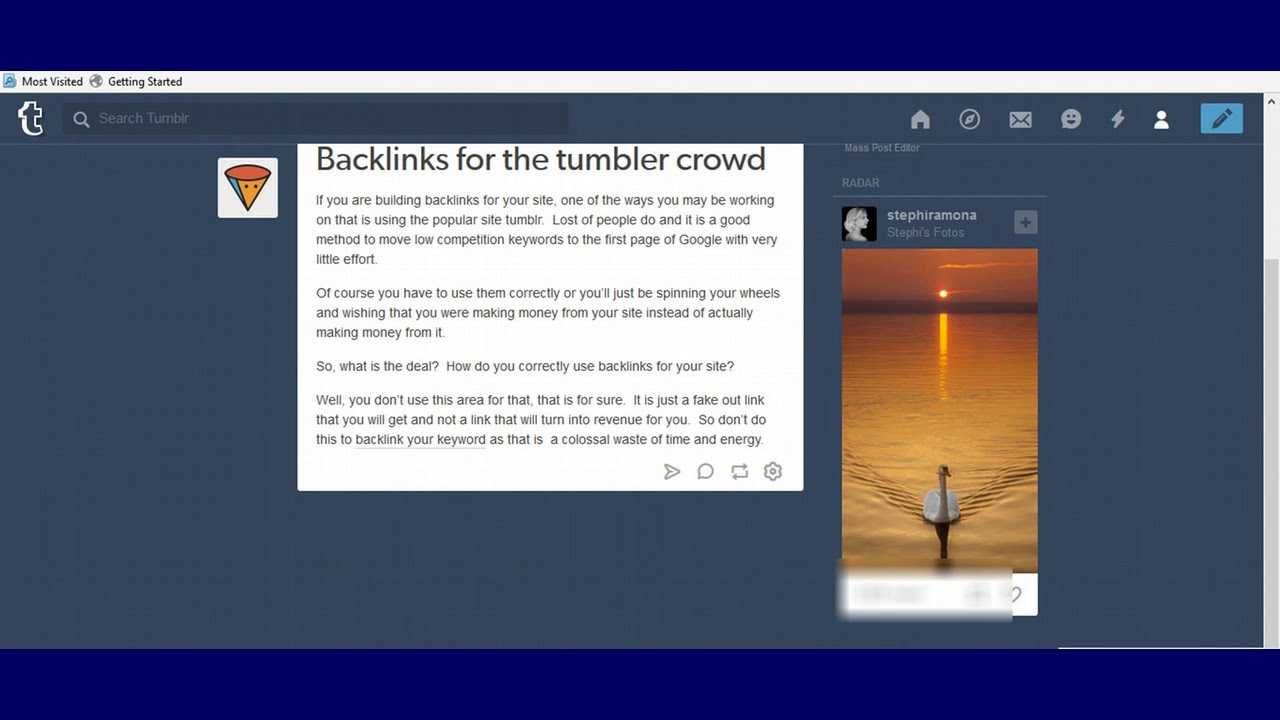 What is the website Tumblr?