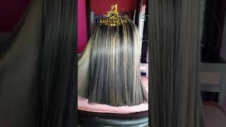Smoothing Infus Keratin, rambut yg di highlight belaching hasilnya mulus luss tanpa ngekrus😍