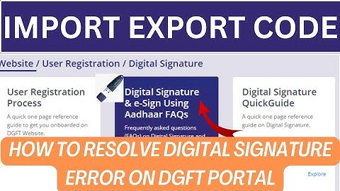 HOW TO RESOLVE DIGITAL SIGNATURE ERROR ON DGFT PORTAL| DSC token is not connected with system