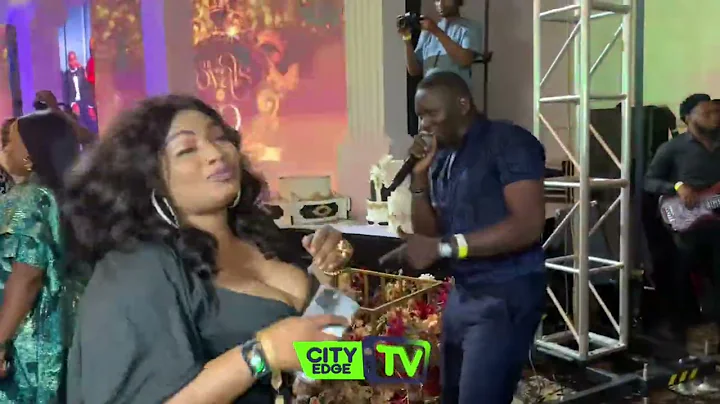 LAIDE BAKARE DAZZLES WITH SEGUN JOHNSON ON STAGE AT THE ROYALS TRIPLET 40TH BIRTHDAY