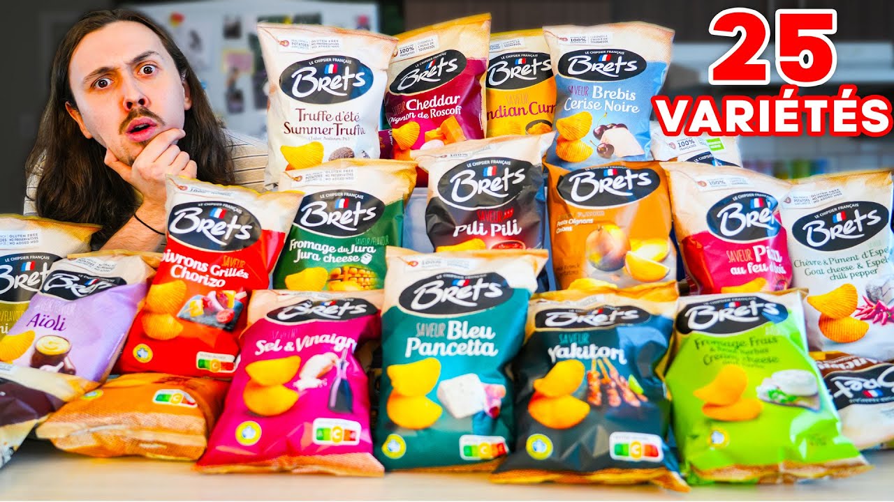 Je teste toutes les variétés de chips Bret's 