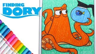 Coloring Finding Dory Hank and Dory Coffee Pot Speed Coloring Book Page Time Lapse with Markers