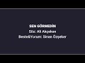 SEN GORMEDİN SÖZ ALİ AKCEKEN MUZİK SİNAN OZSEKER