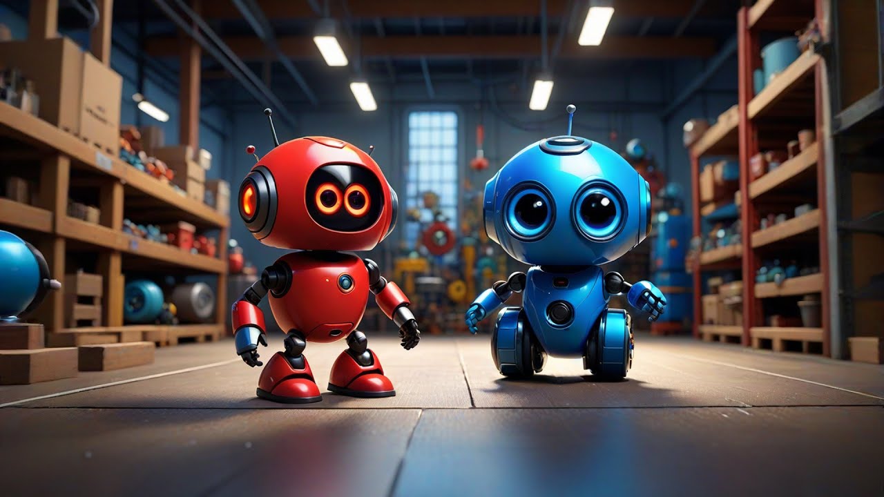 Seven Tiny Bots Learn Big and Small | Size Concept Song for Kids | Baby Songs and Preschool Learning