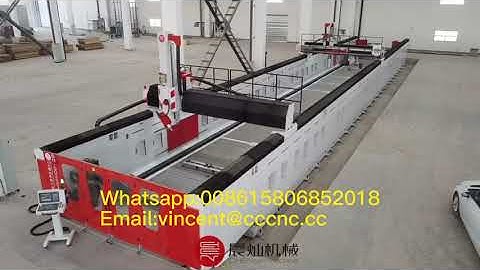 Mold pattern milling double gantry large size cnc machine with rotary spindle 4axis