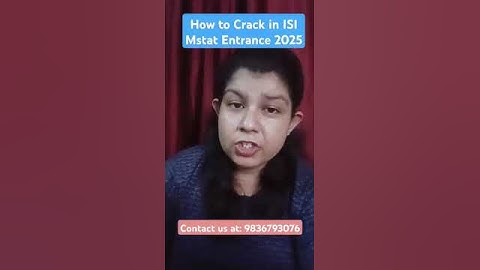 How to Crack ISI MStat Entrance 2025 | Top Strategy & Tips #ISIMStat2025 #StatExam #ISIPrep #MStat