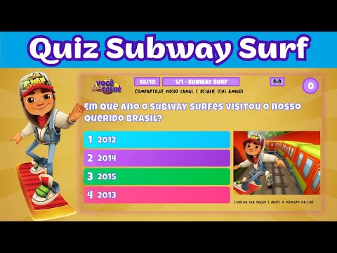 Quiz de Subway Surfers Verdadeiro ou Falso