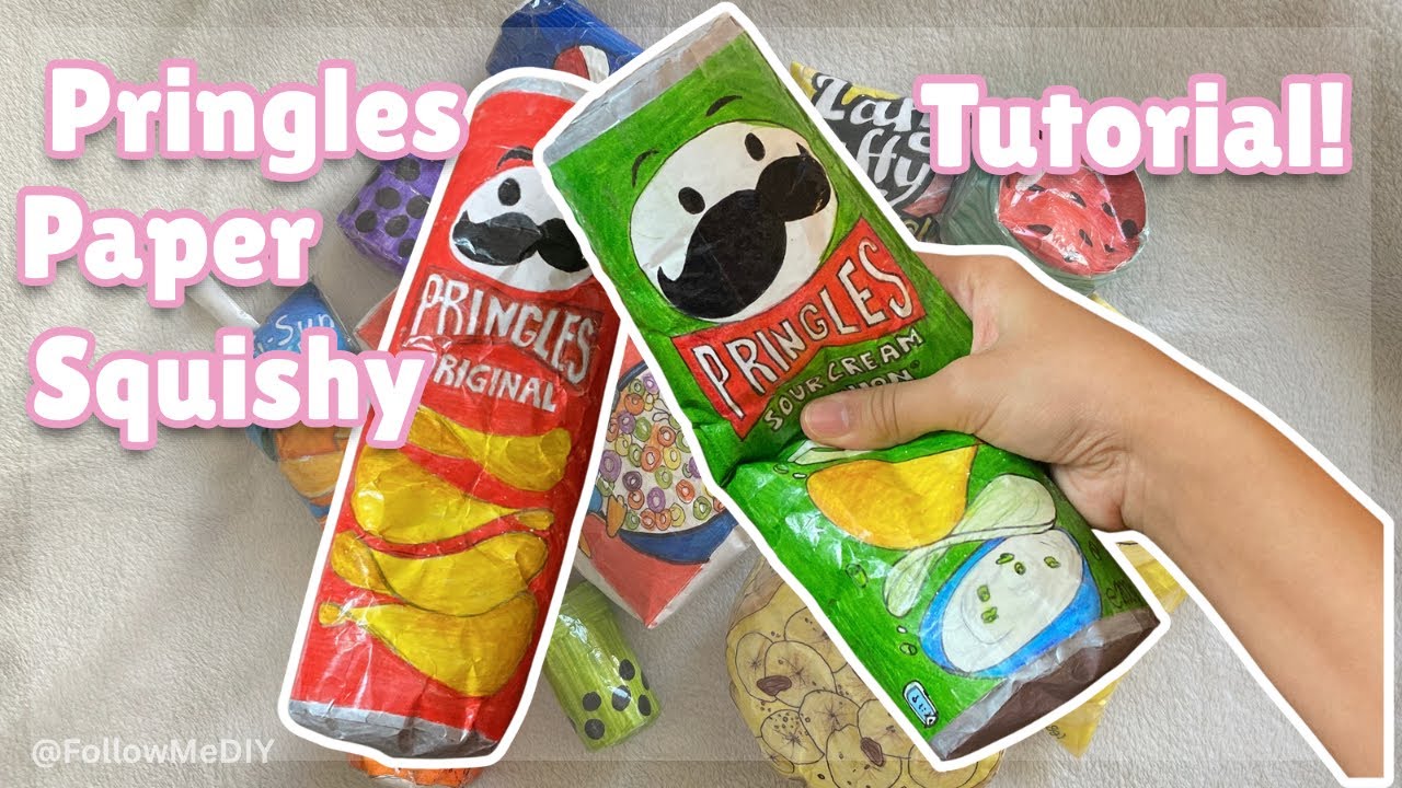HOW TO MAKE A PRINGLES PAPER SQUISHY!! 🍊 #diy #papersquishy #tutorial # ...