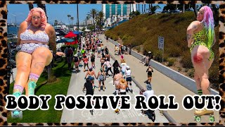 BODY POSITIVE ROLLOUT! SUNS OUT BUNS OUT 2023 IN LONG BEACH CA the roller skating SOBO by Shove!