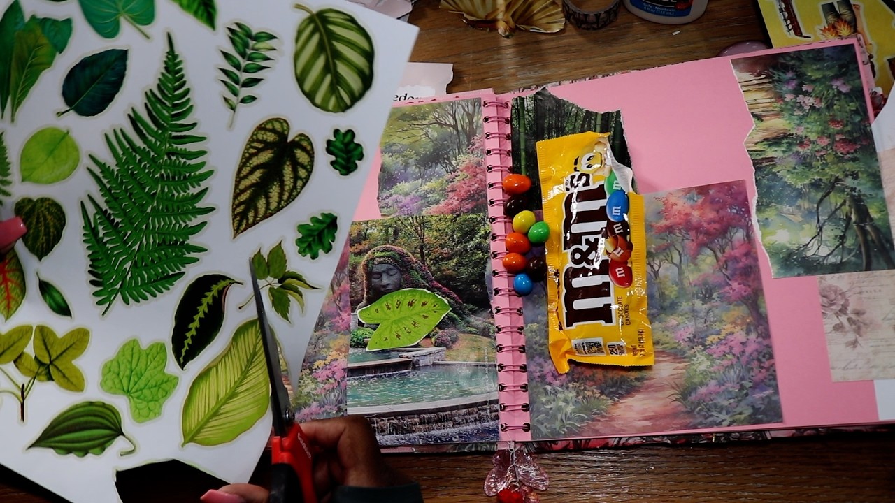 The Heart Scrapbooking Art Journaling ASMR Eating Sounds Chocolate Covered Peanuts